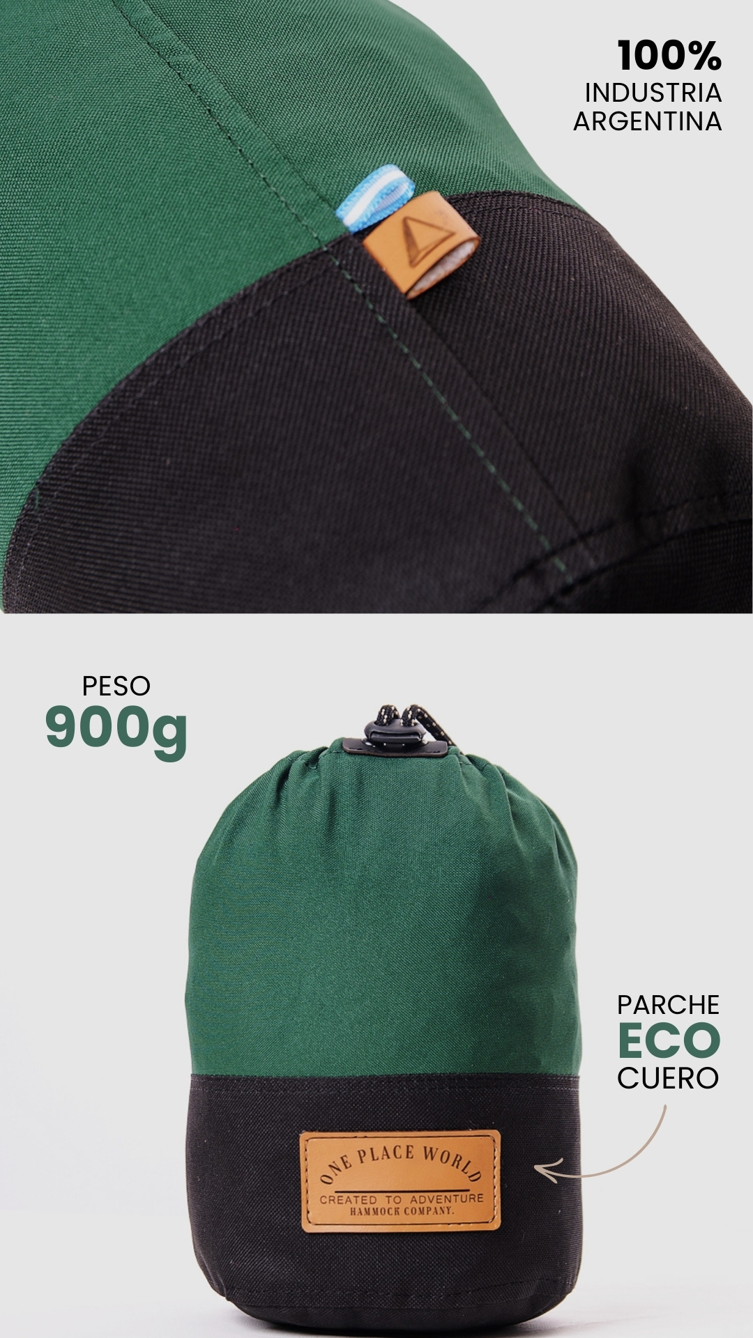 100% INDUSTRIA ARGENTINA PESO 900g PARCHE ECO CUERO